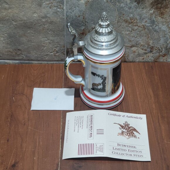 Anheuser Busch Stein 1991 After The Hunt Germany 8870 - Picture 12 of 16